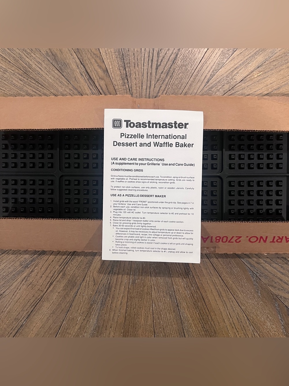 Toastmaster Replacement Waffle And Pizzelle  Reversible #999038 New Open Box
